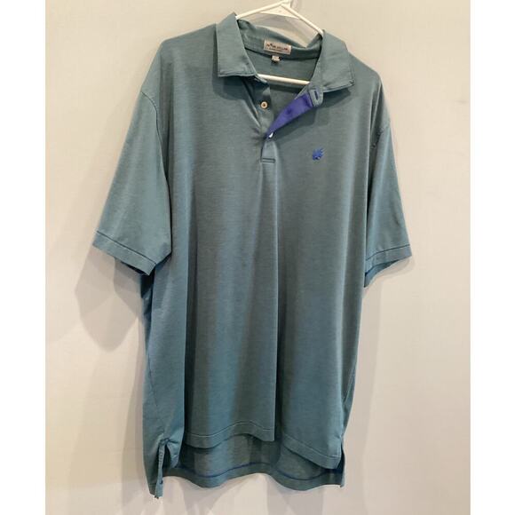 Peter Millar Mens Summer Comfort Polo XL Extra Large Blue Striped Preppy Classic - Picture 1 of 10